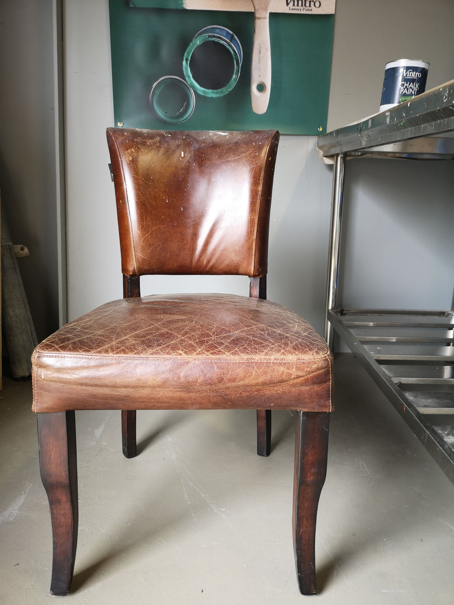 Chalk paint on leather hotsell