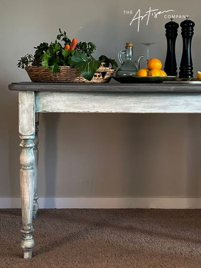 Farmhouse Rustic Table Inspiration; Take an old table and make it look even older