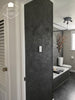 Bathroom with PVC wall panels  given a complete transformation with Artisan Paints and Products