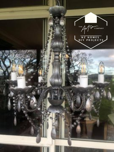 Plastic to Fantastic: Plastic Chandelier to Metallic Beauty by Christine H