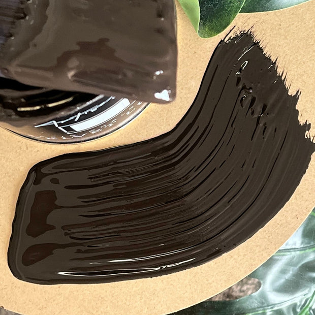 Midnight Brew wall paint swatch – deep artisan brown to charcoal hue