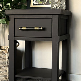 Midnight Brew wall paint in natural light – brown-based charcoal with warmth