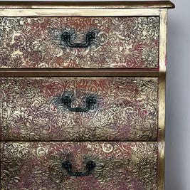 Not For Sale - Commission Bedside in Artisan stone stencil and Metallic Alchemy