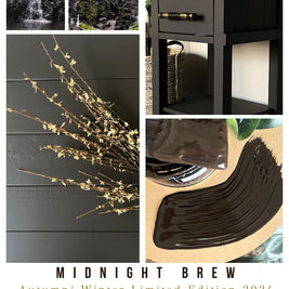 Moody, earthy interior using Midnight Brew wall paint colou