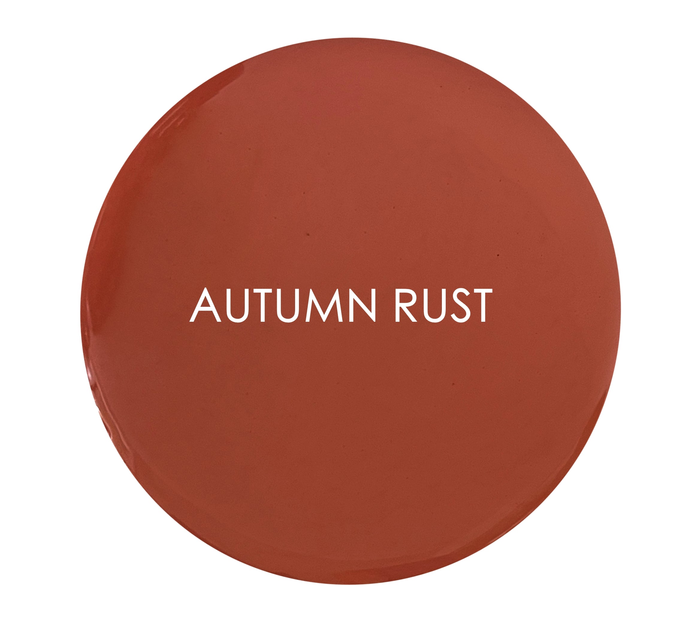 Autumn Rust luxury wall paint swatch – rich burnt orange tone with earthy undertones