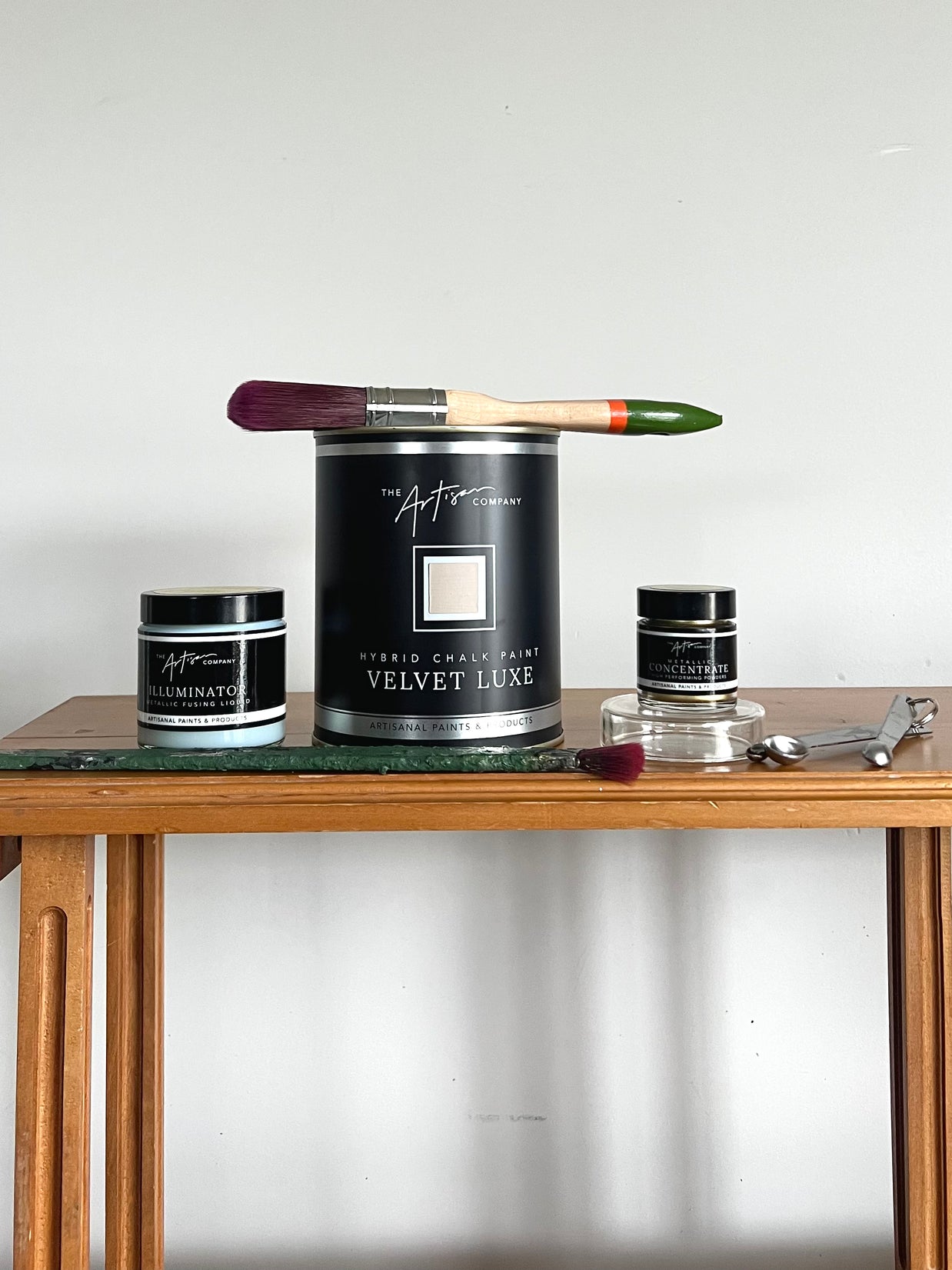 Not For Sale - Shelving unit given a luxe touch with Artisan Velvet Luxe and Metallics- Video included