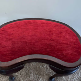 Not For Sale - Stool with Coastal Vibes in Artisan Velvet Luxe and Premium Chalk Paint - with painted fabric