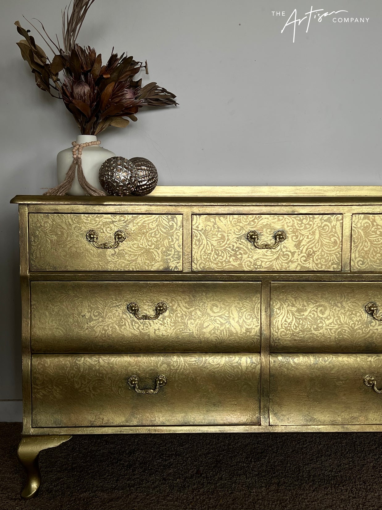 Not For Sale - Commission Dresser in Aged Metallics
