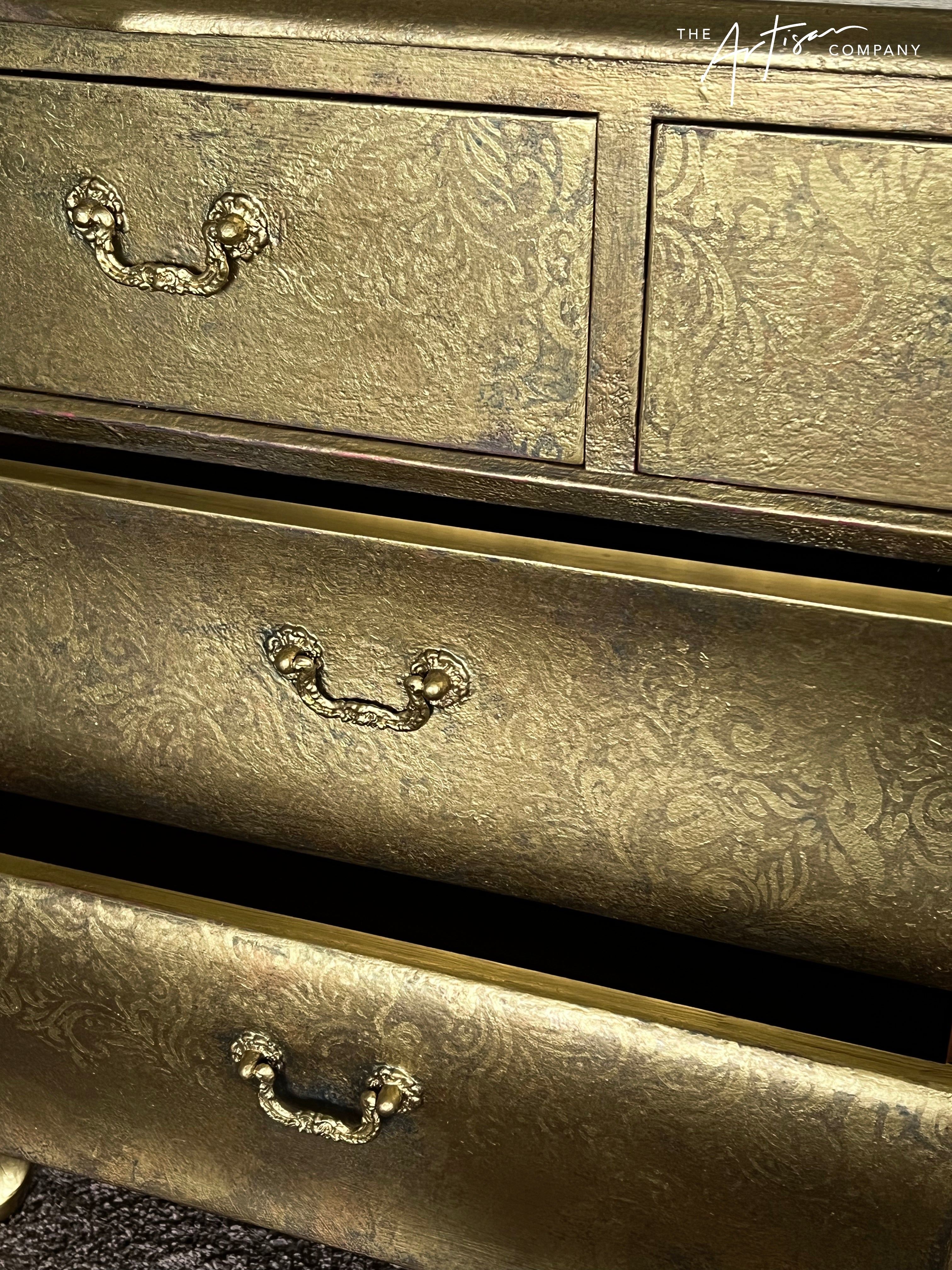 Not For Sale - Commission Dresser in Aged Metallics