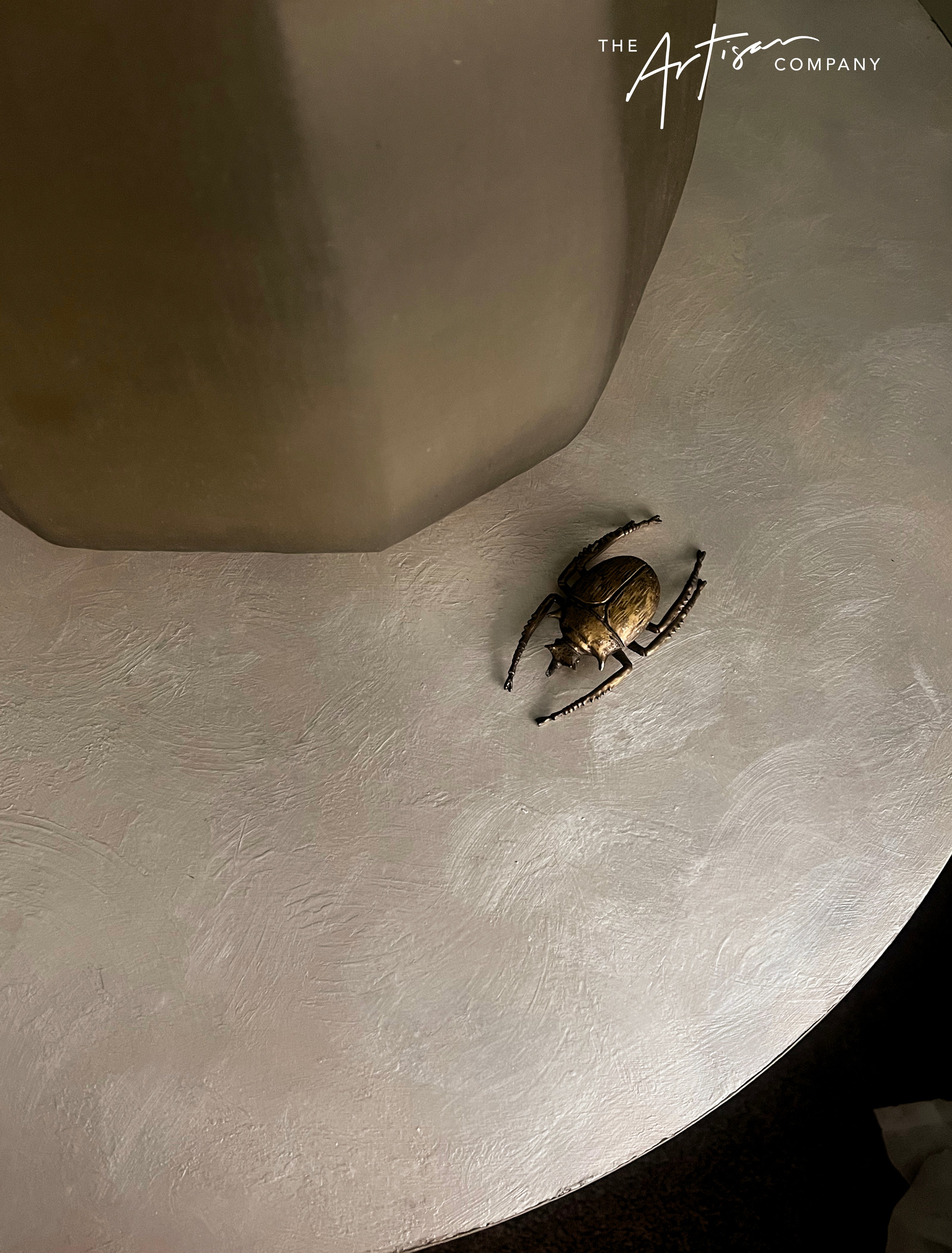 Not For Sale - Artisan Pearl Shell like finish with rustic wood look on entrance table (Video links included)