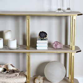 Not For Sale - Shelving unit given a luxe touch with Artisan Velvet Luxe and Metallics- Video included