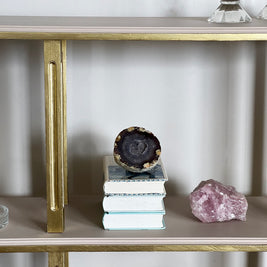 Not For Sale - Shelving unit given a luxe touch with Artisan Velvet Luxe and Metallics- Video included