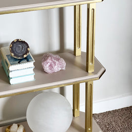 Not For Sale - Shelving unit given a luxe touch with Artisan Velvet Luxe and Metallics- Video included