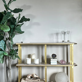 Not For Sale - Shelving unit given a luxe touch with Artisan Velvet Luxe and Metallics- Video included