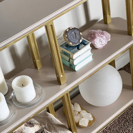 Not For Sale - Shelving unit given a luxe touch with Artisan Velvet Luxe and Metallics- Video included