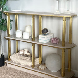 Not For Sale - Shelving unit given a luxe touch with Artisan Velvet Luxe and Metallics- Video included
