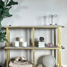 Not For Sale - Shelving unit given a luxe touch with Artisan Velvet Luxe and Metallics- Video included
