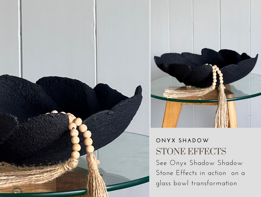 Onyx Shadow Stone Effects: See it in action on a glass bowl transformation