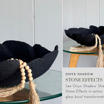 Onyx Shadow Stone Effects: See it in action on a glass bowl transformation
