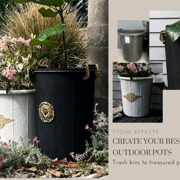 Trash bins to Treasured Pots with Onyx Shadow and Pure Santorini Stone Effects