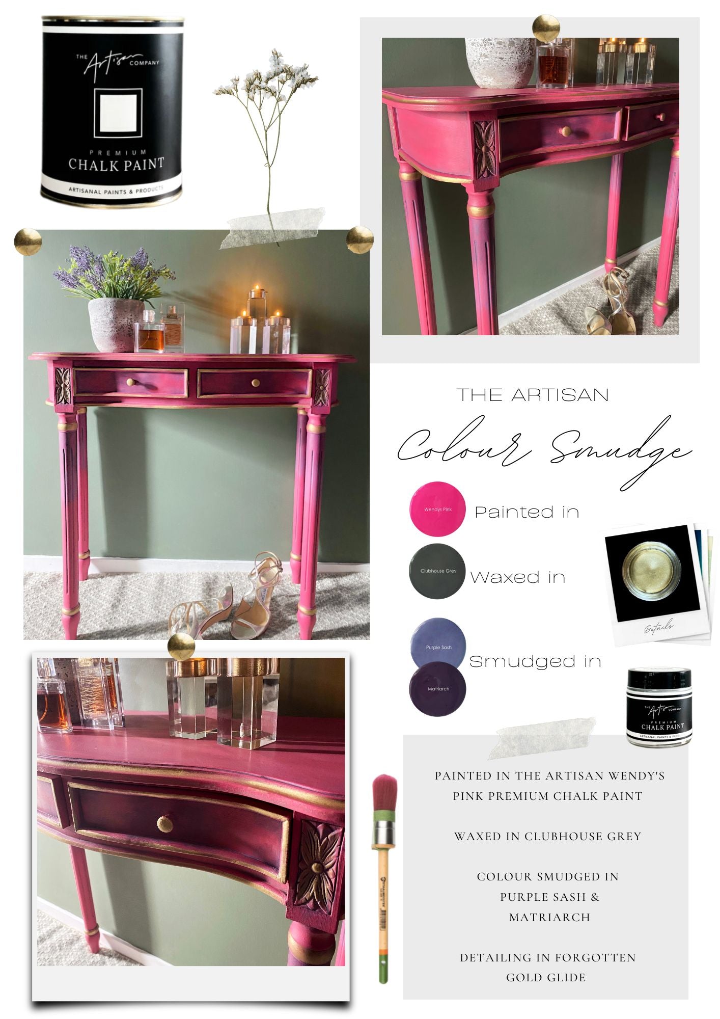 Artisan Colour Smudge over Wendy's Pink