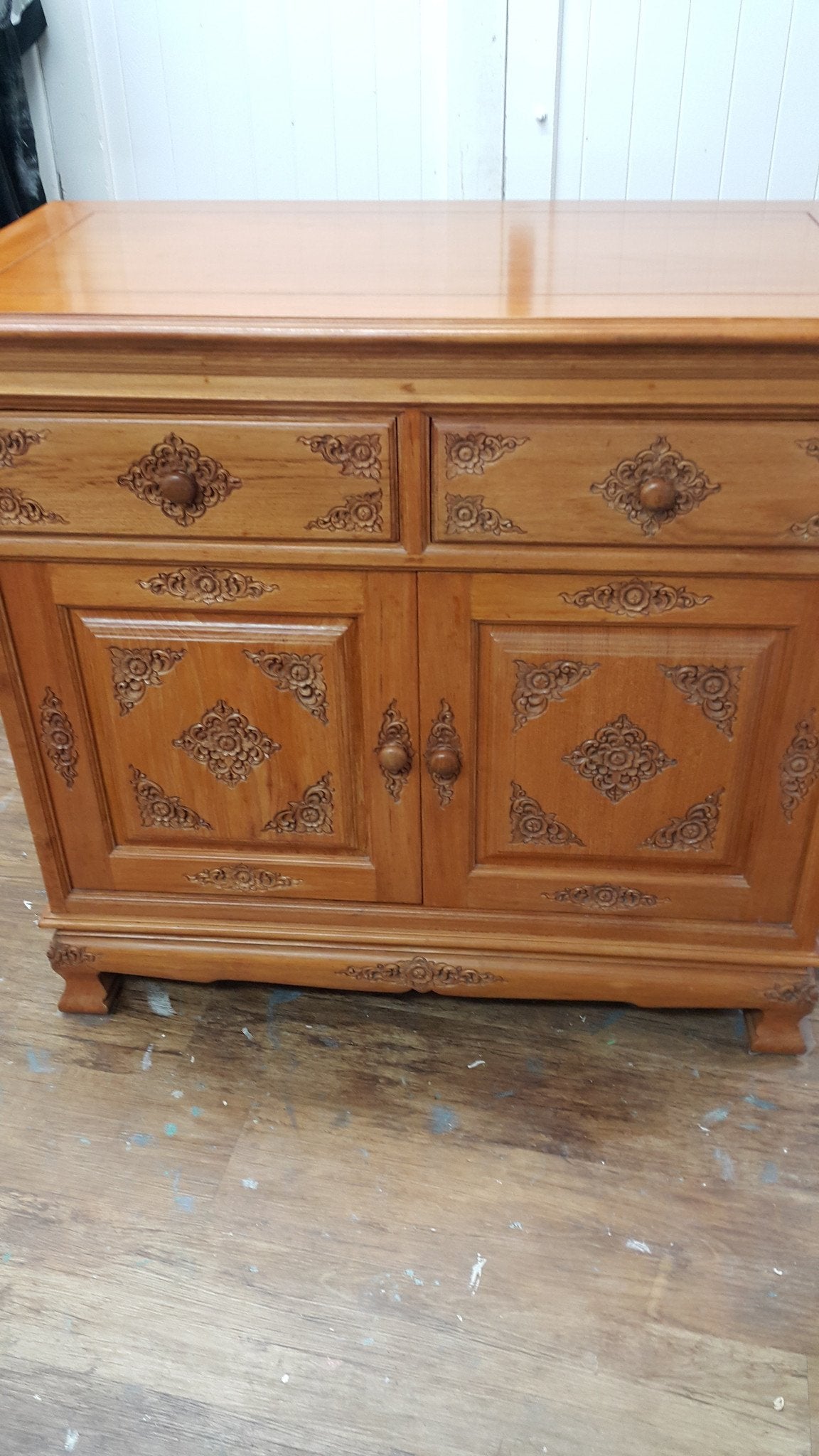 Not For Sale - Commissioned Display Cabinet in Pure White with Duck Egg Wash