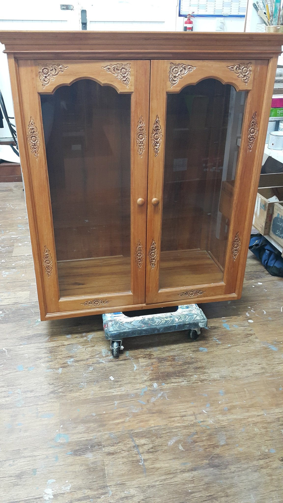 Not For Sale - Commissioned Display Cabinet in Pure White with Duck Egg Wash