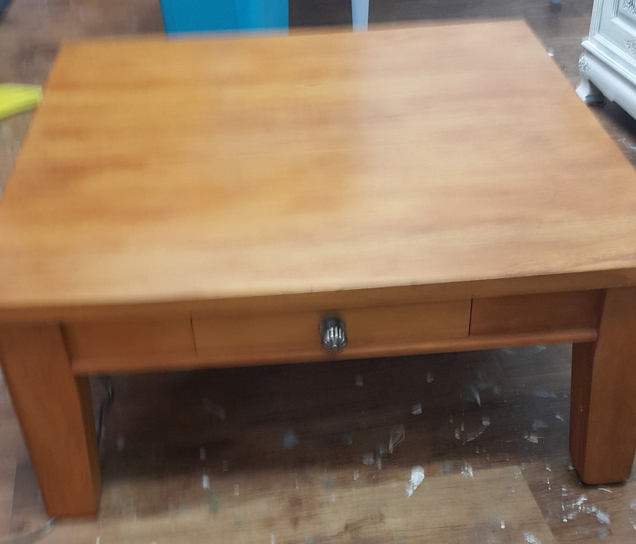 Not For Sale - Commissioned Coffee Table in French Linen