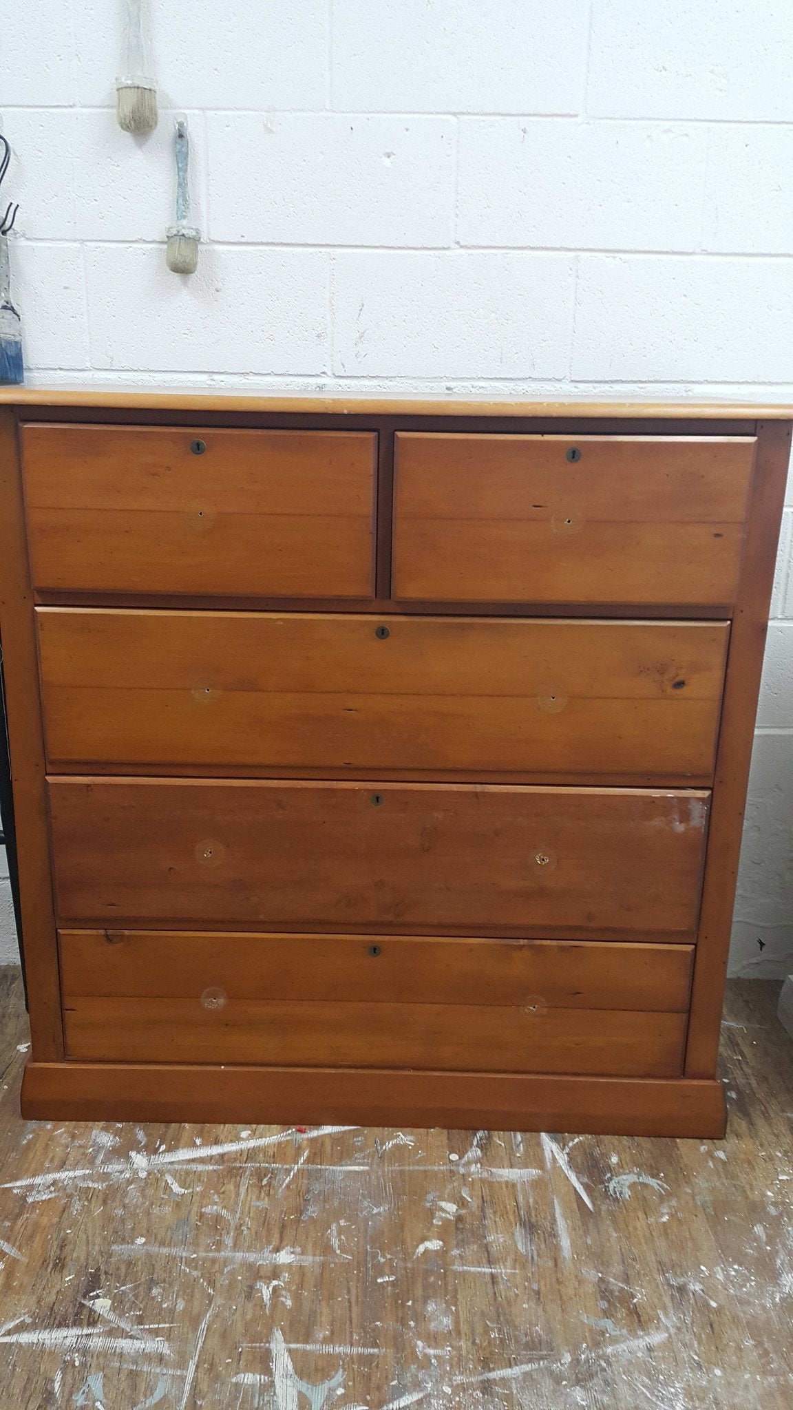 Not For Sale - Commissioned Drawers: Duck Egg blue drawers with white wash