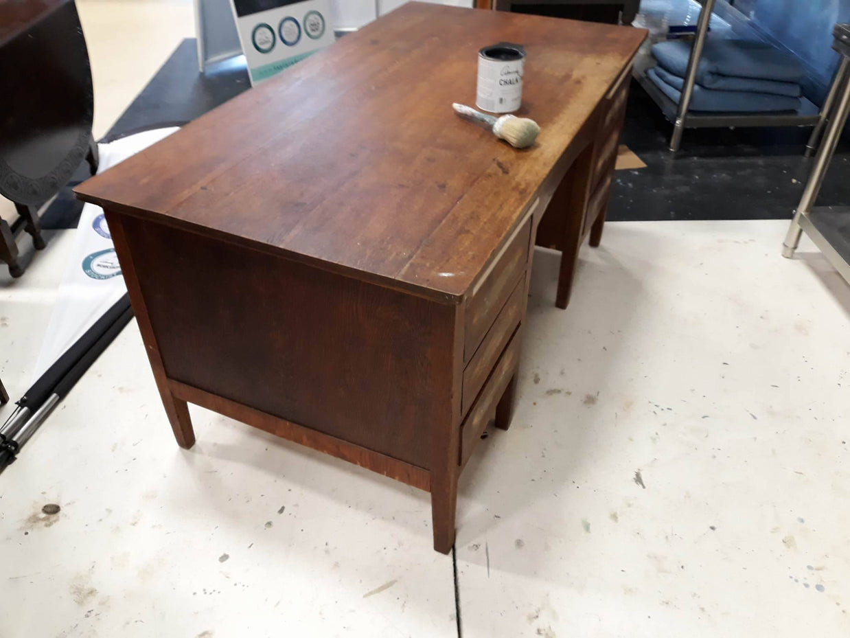 Not For Sale - Commissioned Desk in Graphite and French Linen