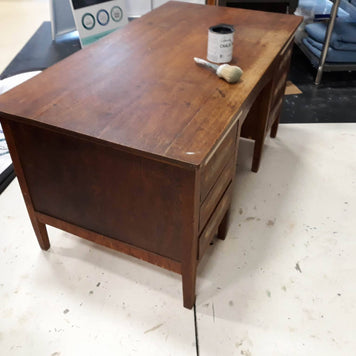 Not For Sale - Commissioned Desk in Graphite and French Linen