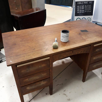 Not For Sale - Commissioned Desk in Graphite and French Linen