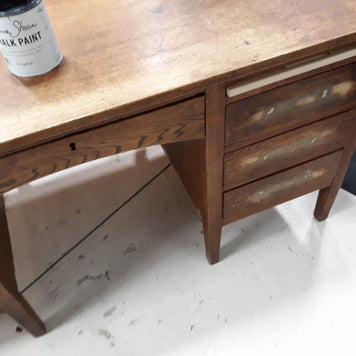 Not For Sale - Commissioned Desk in Graphite and French Linen