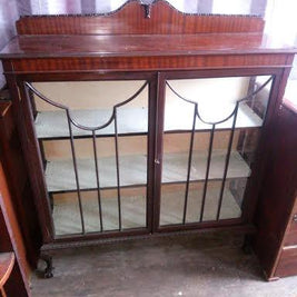 Not For Sale - Celine: Ball and Claw feet Silver and Blue display cabinet