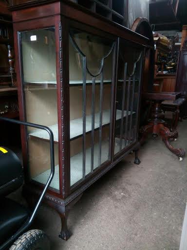 Not For Sale - Celine: Ball and Claw feet Silver and Blue display cabinet