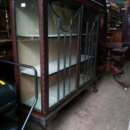 Not For Sale - Celine: Ball and Claw feet Silver and Blue display cabinet