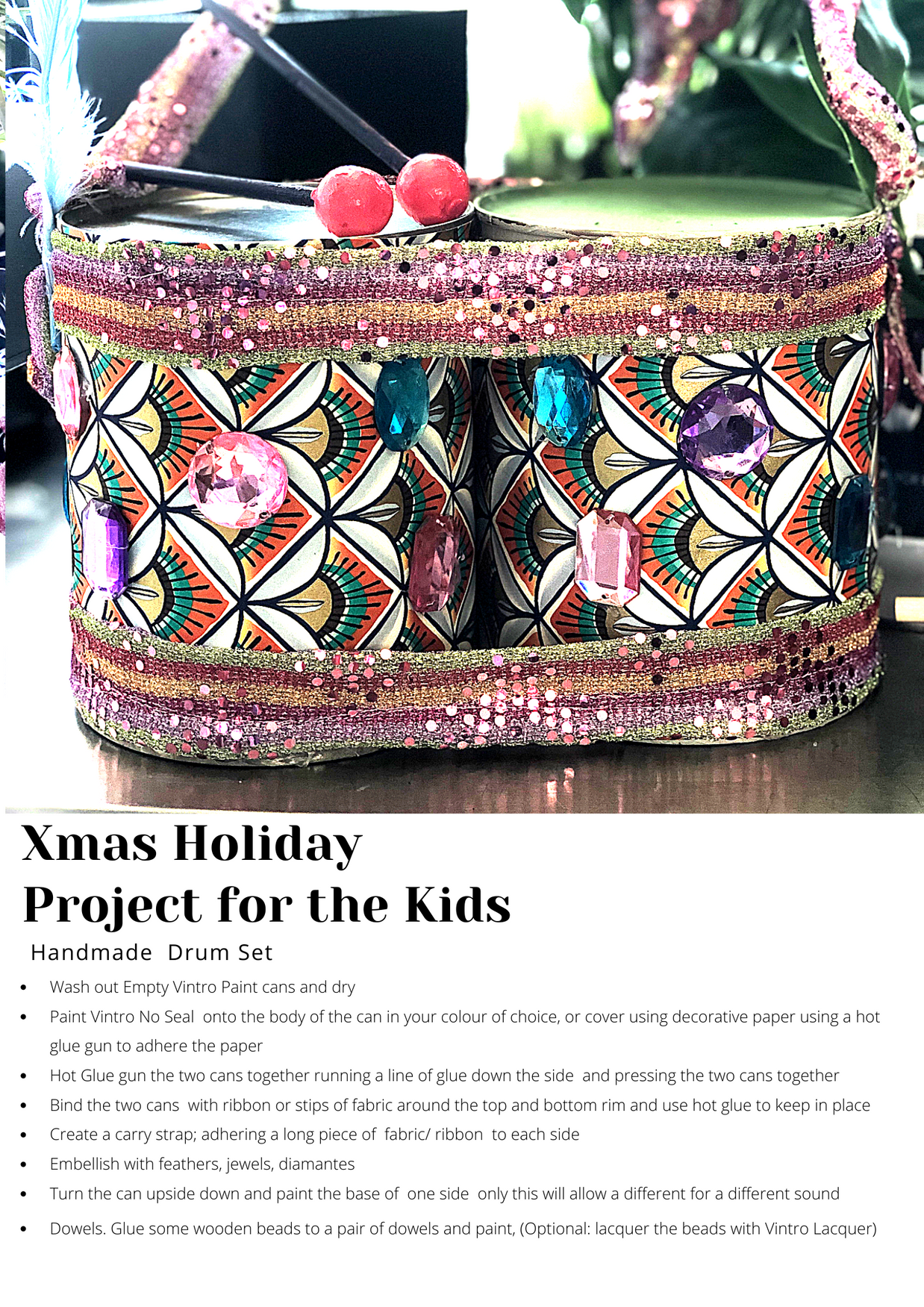Xmas Gift/ Holiday Project - Handmade set of drums