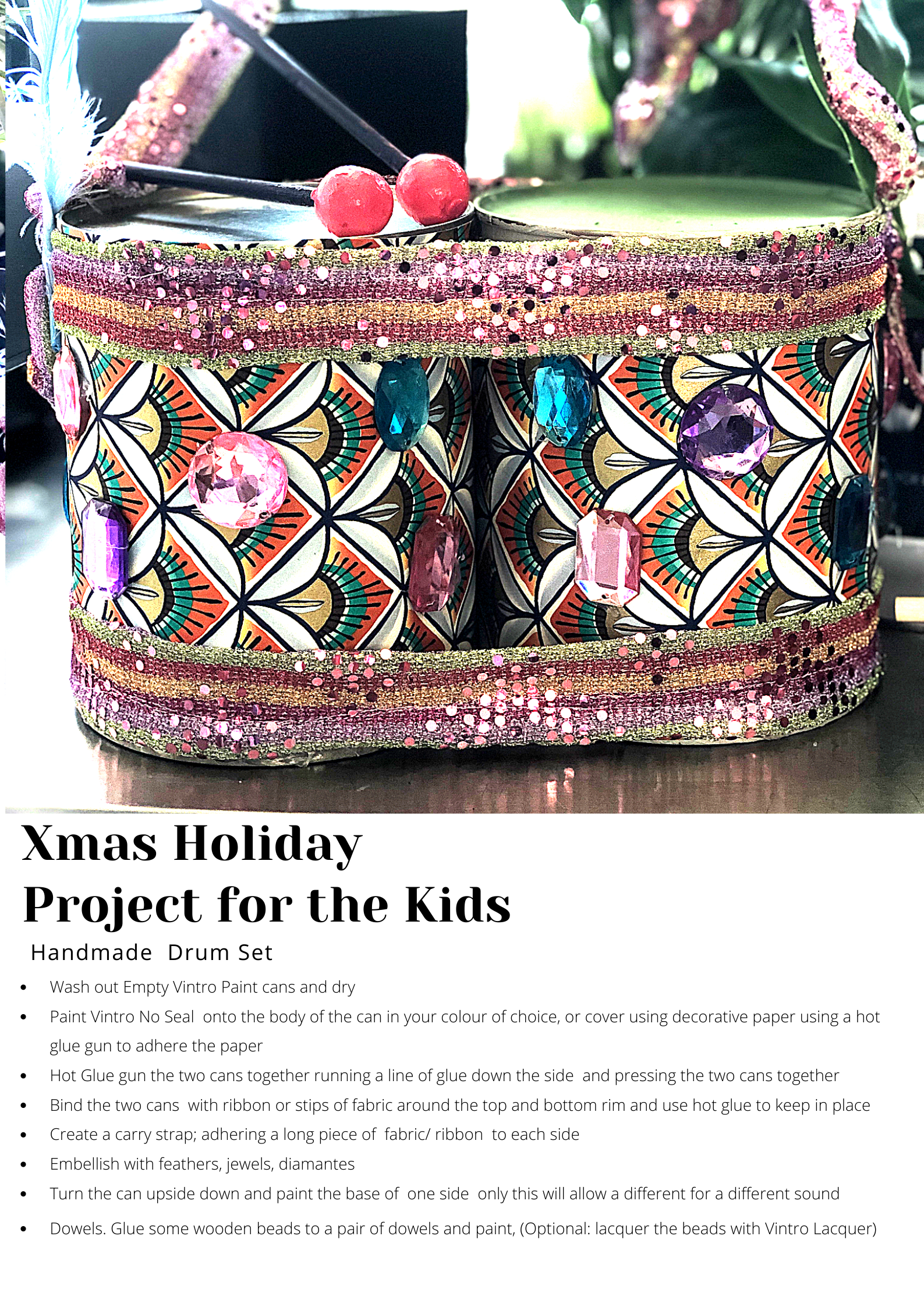 Xmas Gift/ Holiday Project - Handmade set of drums