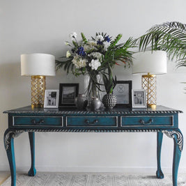 Teal with coloured waxes and Metallics