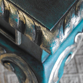 Teal with coloured waxes and Metallics