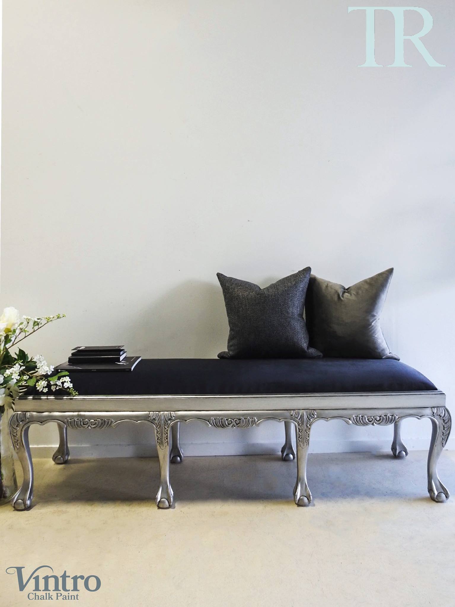 Aged Metallic Stool