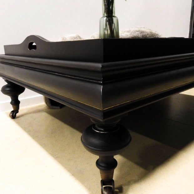 Victorian Black Coffee table finished in Lacquer
