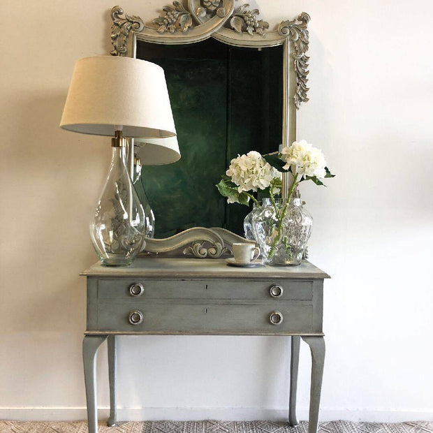 Not For Sale - Antique Table and Mahogany Mirror