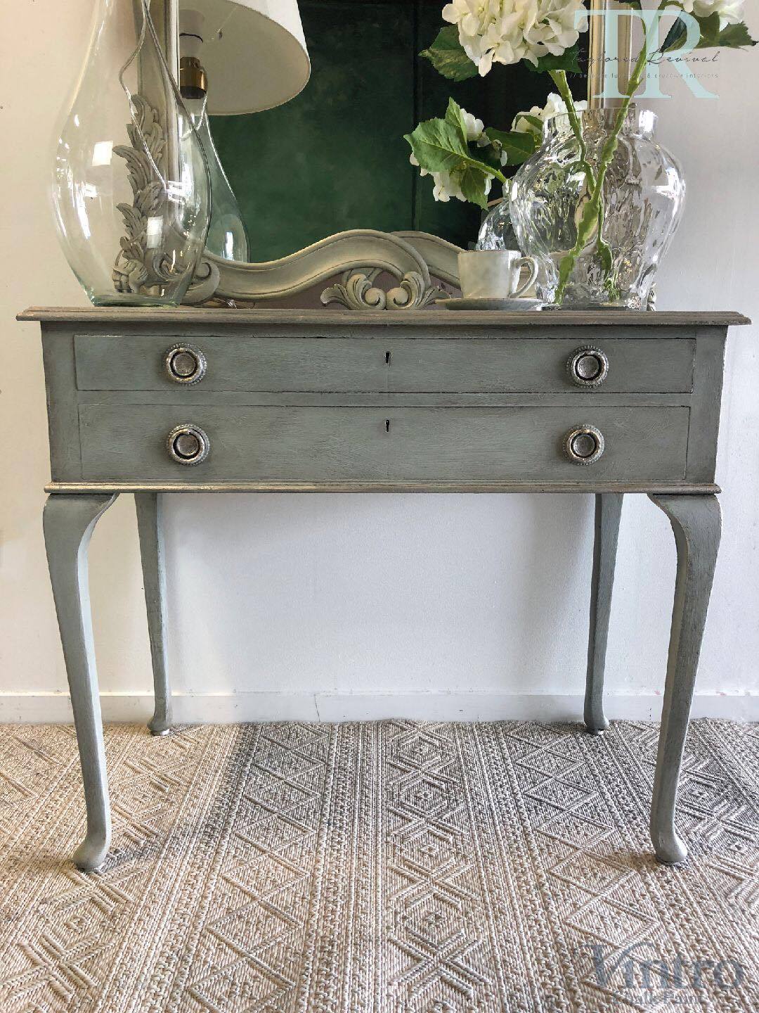 Not For Sale - Antique Table and Mahogany Mirror
