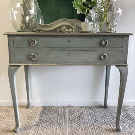 Not For Sale - Antique Table and Mahogany Mirror