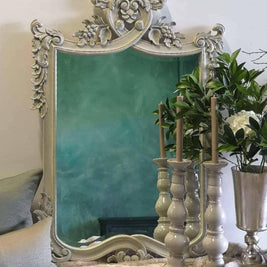 Not For Sale - Antique Table and Mahogany Mirror