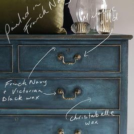 Check out French Navy with Christabelle coloured wax