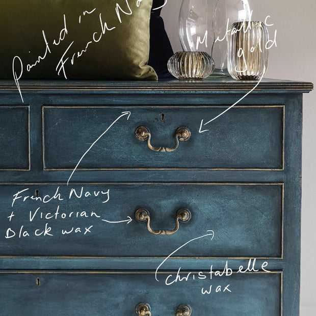 Check out French Navy with Christabelle coloured wax