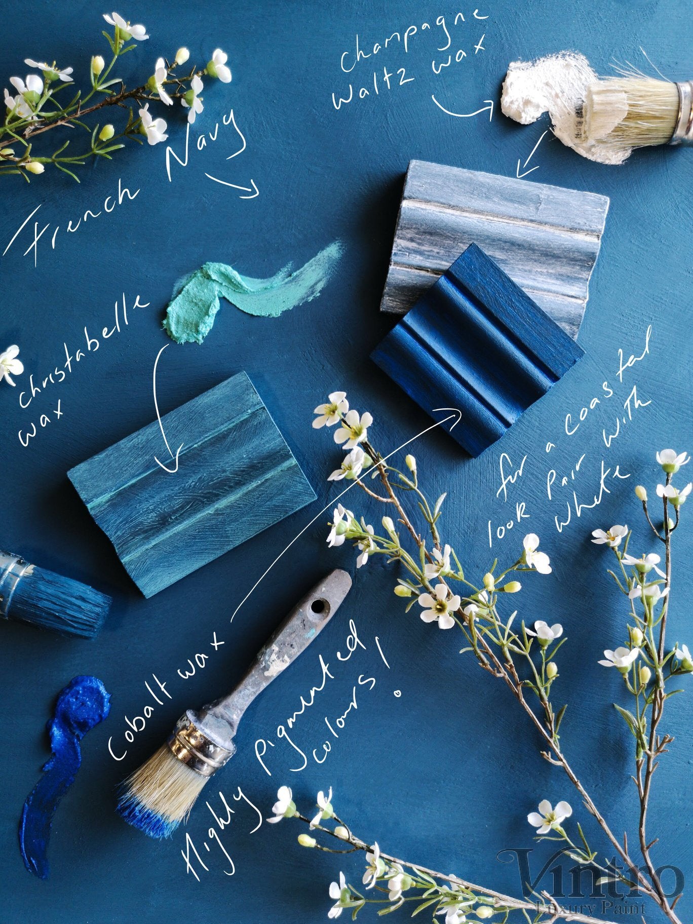 Check out French Navy with Christabelle coloured wax