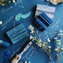 Check out French Navy with Christabelle coloured wax